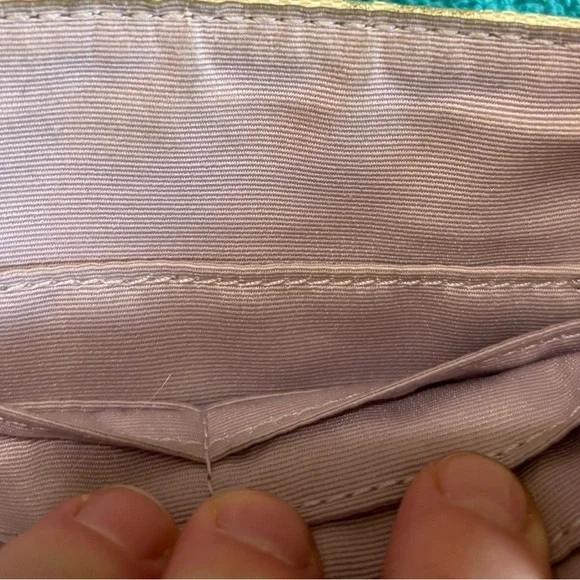 Coach Metallic Gold/Cream Signature Flat Wristlet/ Clutch - Picture 10 of 10